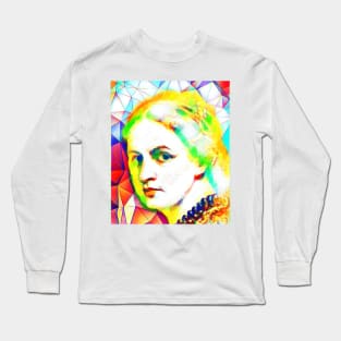 Anne Bronte Colourful Portrait | Anne Bronte Artwork 12 Long Sleeve T-Shirt